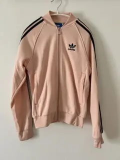 adidas トラックジャケット ピンク ブラウン - メルカリ