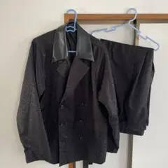 Ellno Loset サイドベルトジャガードWジャケットSETUP Lサイズ黒