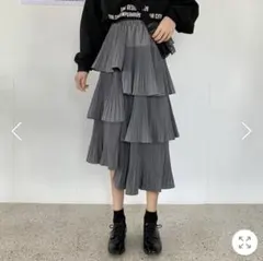 フリル　アシンメトリー　ロングスカート　uenui openclose nugu