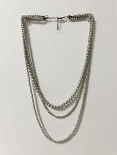 【INDIVI】グレーパールネックレス ３点セット
