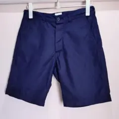 kempel コットンリネン ショートパンツ ネイビー 44 ボタンフライのサムネイル