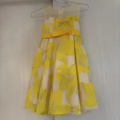 花柄イエローフォーマルドレス 130cm