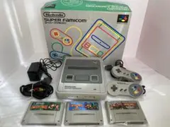 【通電確認済】スーパーファミコン　本体 箱 ドンキーコング　おまけ