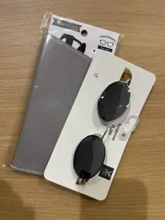 GU ダークグレー オーバル型 サングラス