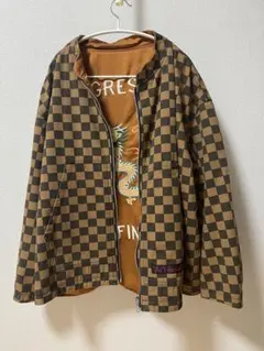 リバーシブル チェック柄 ジャケット Mサイズ