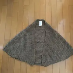 simplicité ケーブル編みショール ベージュ