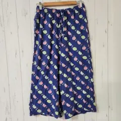 ユニクロ【M】ディズニー リラコ ミッキー フルーツ柄 ネイビー 完売品