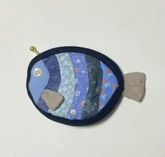 ハンドメイド、パッチワーク、ポーチ、バック、さかな