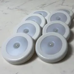 人感センサーライト 8個セット ホワイト