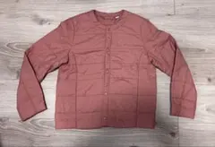 UNIQLO☆130cm 収納袋付　中綿ジャケット　くすみピンク