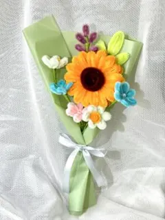 モールフラワー　枯れない花束 プレゼント ハンドメイ ひまわり卒業式セール中