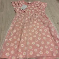 P29 新品女の子花柄チュールワンピース