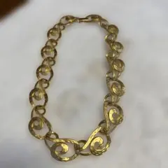 ゴールド スワールデザイン ネックレス 約45cm