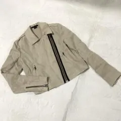 theory/セオリー/斜めジップ/リネン100%/ライダース/ジャケット