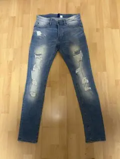 H&M ダメージ加工　スキニーデニム