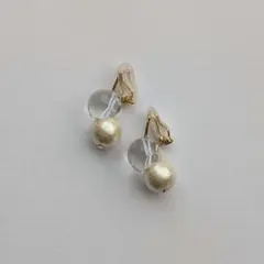 (479)ハンドメイドアクセサリー　ゴールドイヤリング