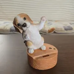 新品　ビーグル犬 スマホスタンド 木製