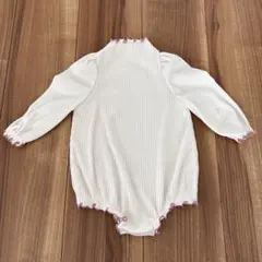 Bebe Holic ロンパース　ホワイト　ピンク　韓国子供服 長袖