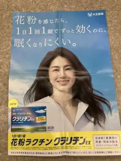井川遥　販促用ポスター　非売品　クラリチンＥＸ
