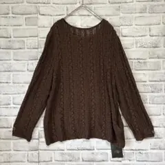未使用タグ付 レリアン Leilian 透かし編みニット レース トップス 13のサムネイル