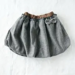 Biquette Club ヘリンボーン柄バルーンスカート グレー 120cm