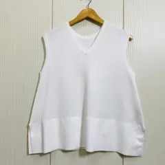 美品 UNITED ARROWS ラメ 2WAY ニット ノースリーブ 春夏のサムネイル