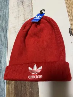 adidas Originals ニット帽 ビーニー 赤 トレフォイル ユース