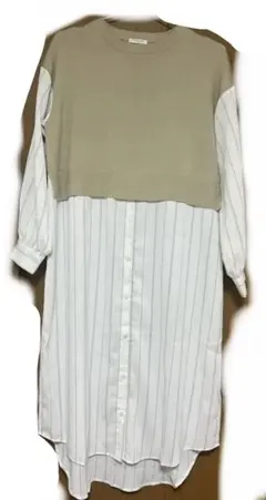 GLACIER ベージュ　ワンピース　Mサイズ　秋服