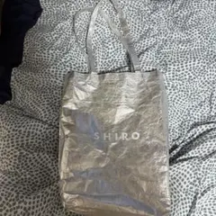 SHIRO シルバー ショッパー トートバッグのサムネイル