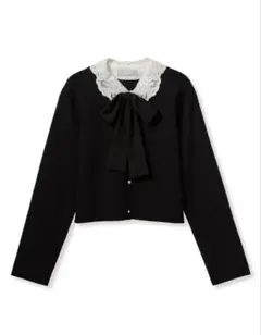 CELFORD デタッチャブルレースカラーカーディガン