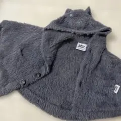 gelato pique グレー ベビーポンチョ 70-80cm