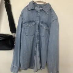 ＧＵデニムシャツ Lサイズ ライトブルー