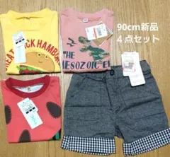 90cm　半袖Tシャツ3点＋ハーフパンツ1点のサムネイル