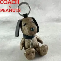 COACH × PEANUTS コラボ スヌーピー チャーム シグネチャー 美品 COACH（コーチ） キーホルダー スヌーピー ピーナッツ コラボ レザー