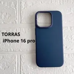 TORRAS iPhone 16 pro ケース レンズスタンド ネイビー