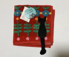 マタノアツコ ハンカチ　黒猫