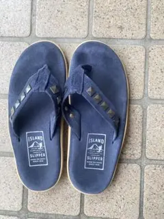 【美品】ISLAND SLIPPER PRO6 スタッズ サンダル ネイビーのサムネイル