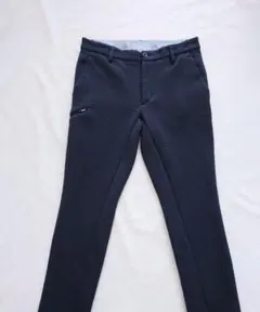 メンズL　アディダスゴルフパンツ　ネイビー　ストレッチ　ジャージ　美品
