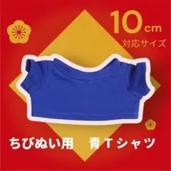 ちびぬい用 青 Tシャツ 10cm 着せ替え アイドル アニメ ぬい服