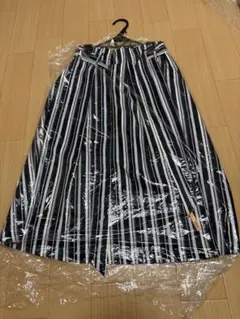 夏用　ストライプ柄フレアスカート ネイビー/ホワイトのサムネイル