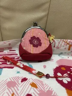 花柄がま口財布&和風ストラップ