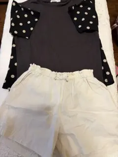PAIR MANON ドット柄切替トップス& ショートパンツセット売りのサムネイル