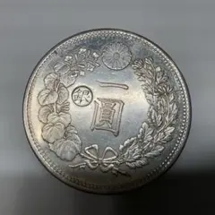 美品 貿易銀 明治七年 シークレットマークあり ケース付き 丸銀うち