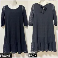 バックリボン ワンピースドレス 38 アダム エ ロペ　パンソー Pinceauのサムネイル