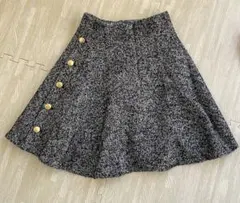 ツイード ひざ丈スカート