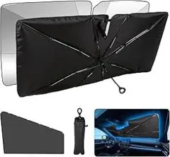 車用サンシェード フロント 傘型 360°回転 内装保護 遮光 UVカット 軽量