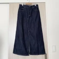 GU ジーユー デニム フロントスリット ロング スカート