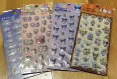 【正規品】キャンドゥ　サンリオ　ぷくっとシール　クロミ　キティ　シナモ　4種