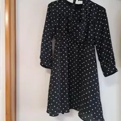 GU 140 水玉ワンピース　ショルダーバッグ付き