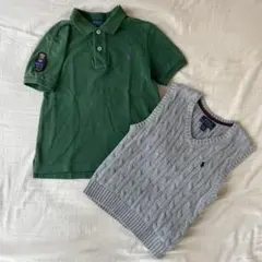 【ラルフ】2点セット ポロベア パッチ カスタマイズ size4